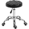 HOMCOM Tabouret Massage à Roulettes Réglable En Hauteur Pivotant 360° Assise Synthétique Capitonnée Noire -VIDAXL || Songmics Soldes 31459137 1
