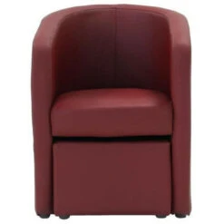 NUNO Fauteuil Cabriolet + Pouf En Simili Rouge - L 59 X P 63 X H 77 Cm -VIDAXL || Songmics Soldes 31955080 3