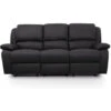 Canapé Relaxation Manuel 3 Places Simili Cuir DETENTE - Noir -VIDAXL || Songmics Soldes 32170244 1
