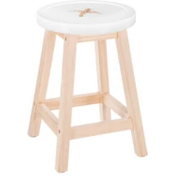 Tabouret Bouton Blanc Atmosphera