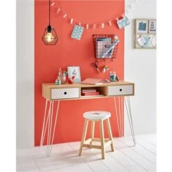 Tabouret Bouton Blanc Atmosphera -VIDAXL || Songmics Soldes 32387155 4