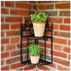 Etagère D'angle Pliante - L 22,1 X L 22 X H 47,2 Cm - Noir - Livraison Gratuite -VIDAXL || Songmics Soldes 32387470 2