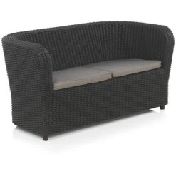 Canapé Nova : Canapé De Jardin 2 Places En Résine Injectée. Finition Résine Tressée