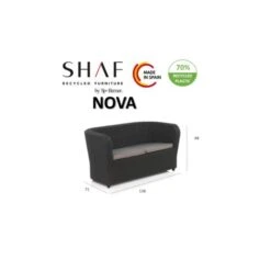 Canapé Nova : Canapé De Jardin 2 Places En Résine Injectée. Finition Résine Tressée -VIDAXL || Songmics Soldes 33267719 4