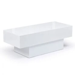 Table Basse Coulissante MARTA Bois Blanc -VIDAXL || Songmics Soldes 33360106 4