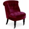 Paris Prix - Fauteuil Crapaud En Velours Naloje 76cm Bordeaux -VIDAXL || Songmics Soldes 33658971 1