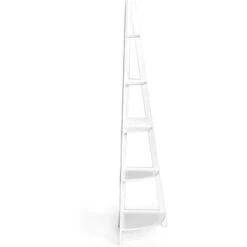 GOPLUS Etagere D'angle Multifonctionnelle A 5 Niveaux En Forme A, Etagere D’Echelle Moderne En MDF, Bibliotheque De Rangement Autoportante, Pour Bureau, Maison, Salle De Bain, 39 X 39 X 175 CM -VIDAXL || Songmics Soldes 34761815 3