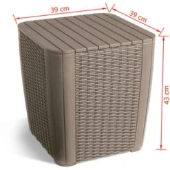 Table D'appoint De Jardin Luzon Osier Rond Cappuccino Keter -VIDAXL || Songmics Soldes 3528372 3