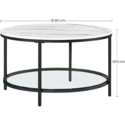 VASAGLE Table Basse, Table De Salon, Table Canapé Apéro, Façon Marbre, Support En Verre Trempé, Facile à Assembler, Pour Salon, Style Moderne, Blanc Marbré Et Noir LCT071B13 Par SONGMICS 11 VASAGLE Table Basse, Table De Salon, Table Canapé Apéro, Façon Marbre, Support En Verre Trempé, Facile à Assembler, Pour Salon, Style Moderne, Blanc Marbré Et Noir LCT071B13 Par SONGMICS -VIDAXL || Songmics Soldes 35654906 5