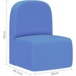 Canapé Pour Enfants 2 En 1 Bleu Similicuir VidaXL -VIDAXL || Songmics Soldes 35814280 3
