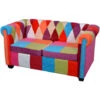 Canapé Chesterfield 2 Places Tissu VidaXL -VIDAXL || Songmics Soldes 3603480 1
