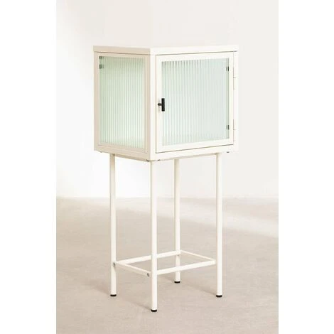 Vitrine Hall En Métal Et Verre Vertal SKLUM Beige Crème 5 Vitrine Hall En Métal Et Verre Vertal SKLUM Beige Crème – Image 3