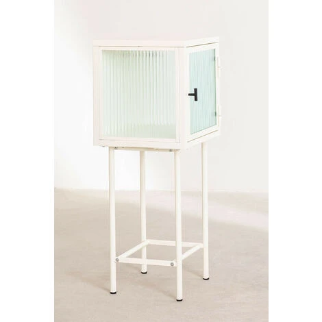 Vitrine Hall En Métal Et Verre Vertal SKLUM Beige Crème 7 Vitrine Hall En Métal Et Verre Vertal SKLUM Beige Crème – Image 5