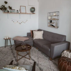 Etagère Murale En Métal Noir - 4 Planches En Bois - Rectangulaire - 55x45x11 Cm -VIDAXL || Songmics Soldes 36750323 4