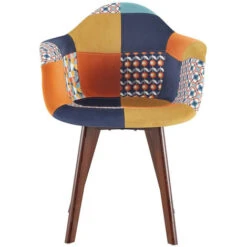 Fauteuil Patchwork Retro Home Deco Factory -VIDAXL || Songmics Soldes 38154174 3