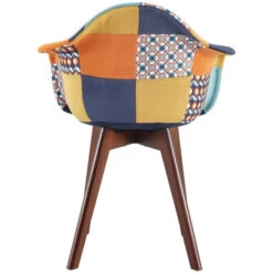 Fauteuil Patchwork Retro Home Deco Factory -VIDAXL || Songmics Soldes 38154174 4