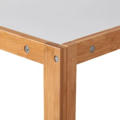 WOTU Etagère De Salle De Bain à 3 Niveaux. Etagère De Rangement En Bambou Et MDF. 30x30x115 Cm -VIDAXL || Songmics Soldes 38232990 3