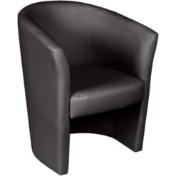 Dmora Fauteuil Avec Revêtement En éco-cuir, Couleur Noire, 65 X 78 X 60 Cm, Avec Emballage Renforcé -VIDAXL || Songmics Soldes 38400379 2