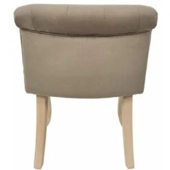 Paris Prix - Fauteuil En Velours Design Eleonor 68cm Taupe -VIDAXL || Songmics Soldes 39363017 4
