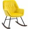HOMCOM Fauteuil à Bascule Grand Confort Accoudoirs Assise Dossier Garnissage Mousse Haute Densité Velours Jaune 1 HOMCOM Fauteuil à Bascule Grand Confort Accoudoirs Assise Dossier Garnissage Mousse Haute Densité Velours Jaune -VIDAXL || Songmics Soldes 39591753 1