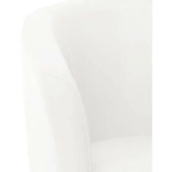 Fauteuil Cabriolet Simili Blanc - L 59 X P 63 X H 77 Cm - ARCADE -VIDAXL || Songmics Soldes 39605311 3