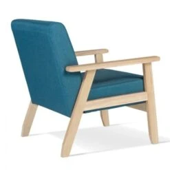 Fauteuil Scandinave ANDERS En Tissu Bleu Canard 10 Fauteuil Scandinave ANDERS En Tissu Bleu Canard -VIDAXL || Songmics Soldes 39647618 4