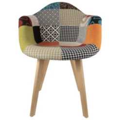 Lot De 2 Fauteuils Patchwork Multicolore Home Deco Factory -VIDAXL || Songmics Soldes 39685315 5