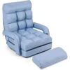GOPLUS 18 Grille Fauteuil De Salon Convertible, Fauteuil Chauffeuse Canape-lit Pliable, Fauteuil Relax Avec Dossier Reglable Sur 5 Positions, Rangement Facile, Pour Salon Bureau Chambre ,bleu -VIDAXL || Songmics Soldes 40243906 1