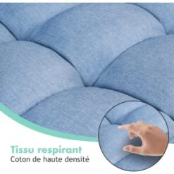 GOPLUS 18 Grille Fauteuil De Salon Convertible, Fauteuil Chauffeuse Canape-lit Pliable, Fauteuil Relax Avec Dossier Reglable Sur 5 Positions, Rangement Facile, Pour Salon Bureau Chambre ,bleu -VIDAXL || Songmics Soldes 40243906 3