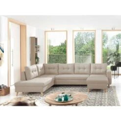 NORDIC - Canapé Scandinave D'angle Gauche Panoramique Convertible En Tissu - 299x86x188cm 8 NORDIC - Canapé Scandinave D'angle Gauche Panoramique Convertible En Tissu - 299x86x188cm -VIDAXL || Songmics Soldes 40396700 2