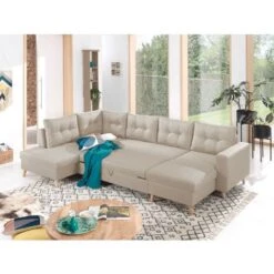 NORDIC - Canapé Scandinave D'angle Gauche Panoramique Convertible En Tissu - 299x86x188cm 10 NORDIC - Canapé Scandinave D'angle Gauche Panoramique Convertible En Tissu - 299x86x188cm -VIDAXL || Songmics Soldes 40396700 4