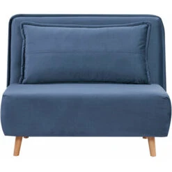 Fauteuil Banquette Convertible 1 Place ANTONE Bleu Marine