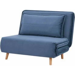 Fauteuil Banquette Convertible 1 Place ANTONE Bleu Marine -VIDAXL || Songmics Soldes 40527683 5
