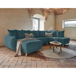 Lena - Canapé D'angle Panoramique Convertible - Avec Coffre - 7 Places - Droit -VIDAXL || Songmics Soldes 40741747 3