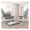 M&S Canapé De Relaxation 2 Places 143x93x96 Cm Gris Et Blanc -VIDAXL || Songmics Soldes 40984564 1