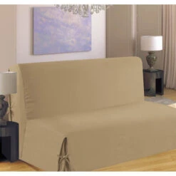 Housse De Canapé Pour BZ Beige 140 X 190 Cm