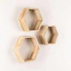 Lot De 3 étagères Murales Mijali SKLUM NATUREL