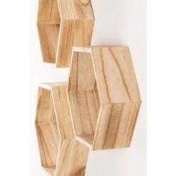 Lot De 3 étagères Murales Mijali SKLUM NATUREL 9 Lot De 3 étagères Murales Mijali SKLUM NATUREL -VIDAXL || Songmics Soldes 42055832 3