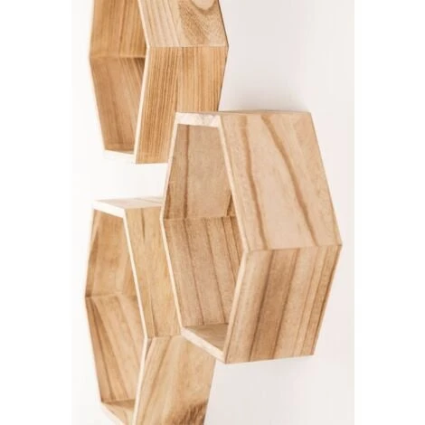 Lot De 3 étagères Murales Mijali SKLUM NATUREL 5 Lot De 3 étagères Murales Mijali SKLUM NATUREL – Image 3