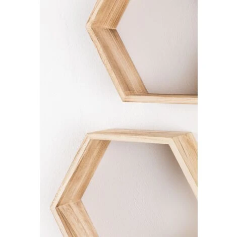 Lot De 3 étagères Murales Mijali SKLUM NATUREL 7 Lot De 3 étagères Murales Mijali SKLUM NATUREL – Image 5