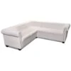 Canapé D'angle Chesterfield 5 Plc Cuir Artificiel Blanc VidaXL -VIDAXL || Songmics Soldes 4219409 1