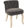 Paris Prix - Fauteuil En Velours Design Eleonor 68cm Gris -VIDAXL || Songmics Soldes 43448247 1