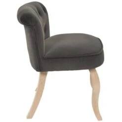 Paris Prix - Fauteuil En Velours Design Eleonor 68cm Gris -VIDAXL || Songmics Soldes 43448247 3