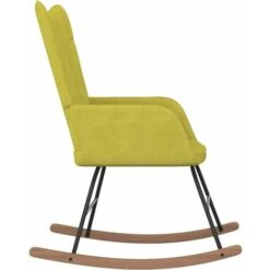 Chaise à Bascule Vert Tissu VidaXL -VIDAXL || Songmics Soldes 44819441 3