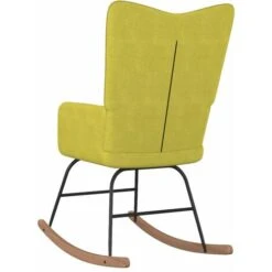 Chaise à Bascule Vert Tissu VidaXL -VIDAXL || Songmics Soldes 44819441 4