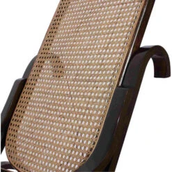 Fauteuil à Bascule Tokyo Couleur Noyer Rotin -VIDAXL || Songmics Soldes 45099092 4