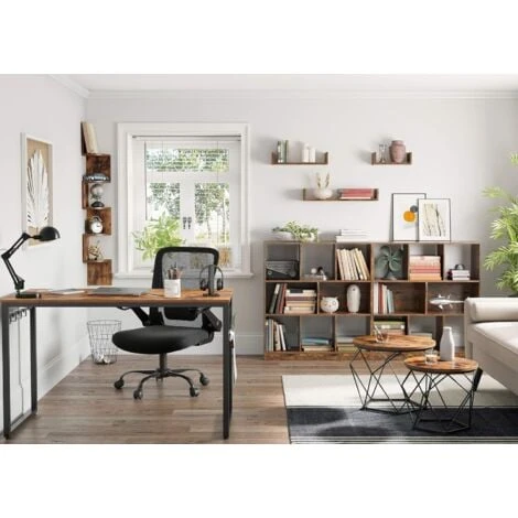 VASAGLE Tables Basses, Lot De 2, Tables D'appoint, Tables De Salon, Bouts De Canapé, Cadre En Acier Robuste, Pour Salon, Chambre, Style Industriel, Marron Rustique Et Noir Par SONGMICS LET040B01 6 VASAGLE Tables Basses, Lot De 2, Tables D'appoint, Tables De Salon, Bouts De Canapé, Cadre En Acier Robuste, Pour Salon, Chambre, Style Industriel, Marron Rustique Et Noir Par SONGMICS LET040B01 – Image 4