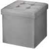 Pouf De Rangement En Cuir Siège Repose-pieds Pliable Pouf Supportant Jusqu'à 120Kg Gris 1 Pouf De Rangement En Cuir Siège Repose-pieds Pliable Pouf Supportant Jusqu'à 120Kg Gris -VIDAXL || Songmics Soldes 45322293 1