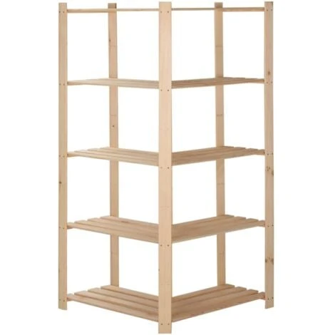 Étagère D'angle De Rangement 5 Niveaux 82,5x82,5x170 Cm Pin VidaXL 6 Étagère D'angle De Rangement 5 Niveaux 82,5x82,5x170 Cm Pin VidaXL – Image 4