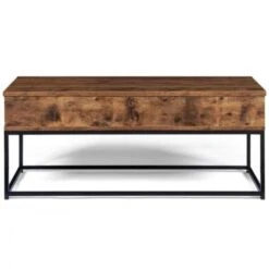 Table Basse Plateau Relevable DAYTON Effet Vieilli Design Industriel -VIDAXL || Songmics Soldes 45779186 3